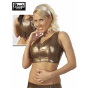 TOP COLORE ORO METALLIZZATO IN VINILE (TAGLIA: L)