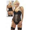 SET GUEPIERE NERO CON STRING INCLUSO (TAGLIA: S)