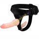 STRAP-ON CON DOPPIO FALLO REALISTICO REALIZZATO CON ALTA QUALITA' DI MATERIALI (TATTO PELLE)