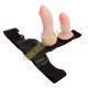 STRAP-ON CON DOPPIO FALLO REALISTICO REALIZZATO CON ALTA QUALITA' DI MATERIALI (TATTO PELLE)