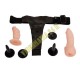 STRAP-ON CON DOPPIO FALLO REALISTICO REALIZZATO CON ALTA QUALITA' DI MATERIALI (TATTO PELLE)