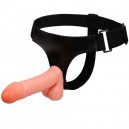 STRAP-ON CON FALLO IN CYBERSKIN REALISTICO 18X4.7 CM.